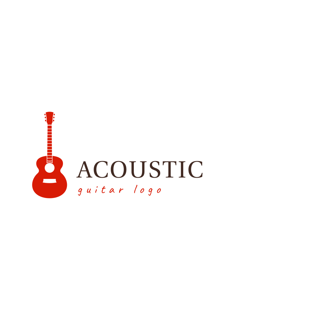 Logo De Guitarra Roja