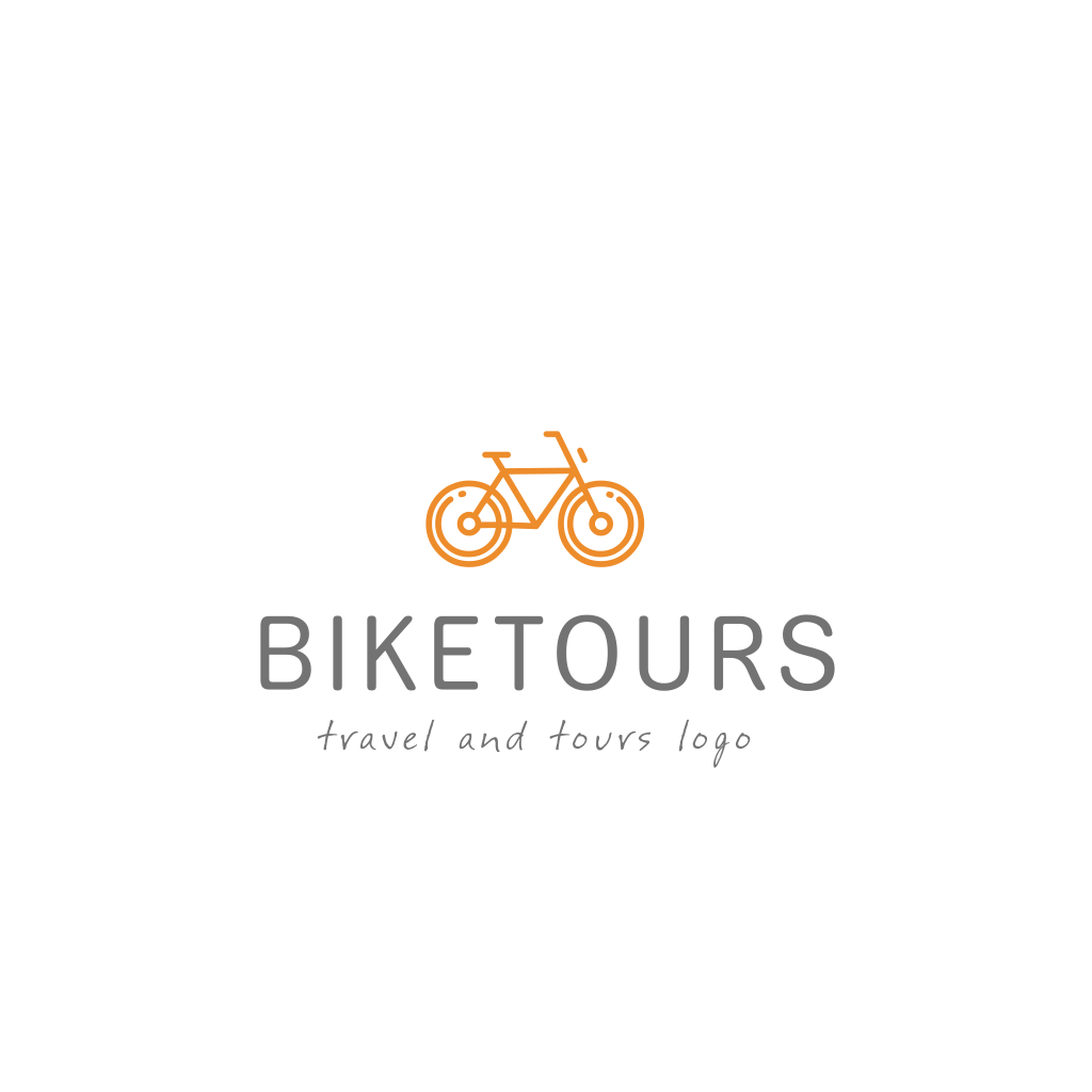 Logo De Bicicleta Naranja