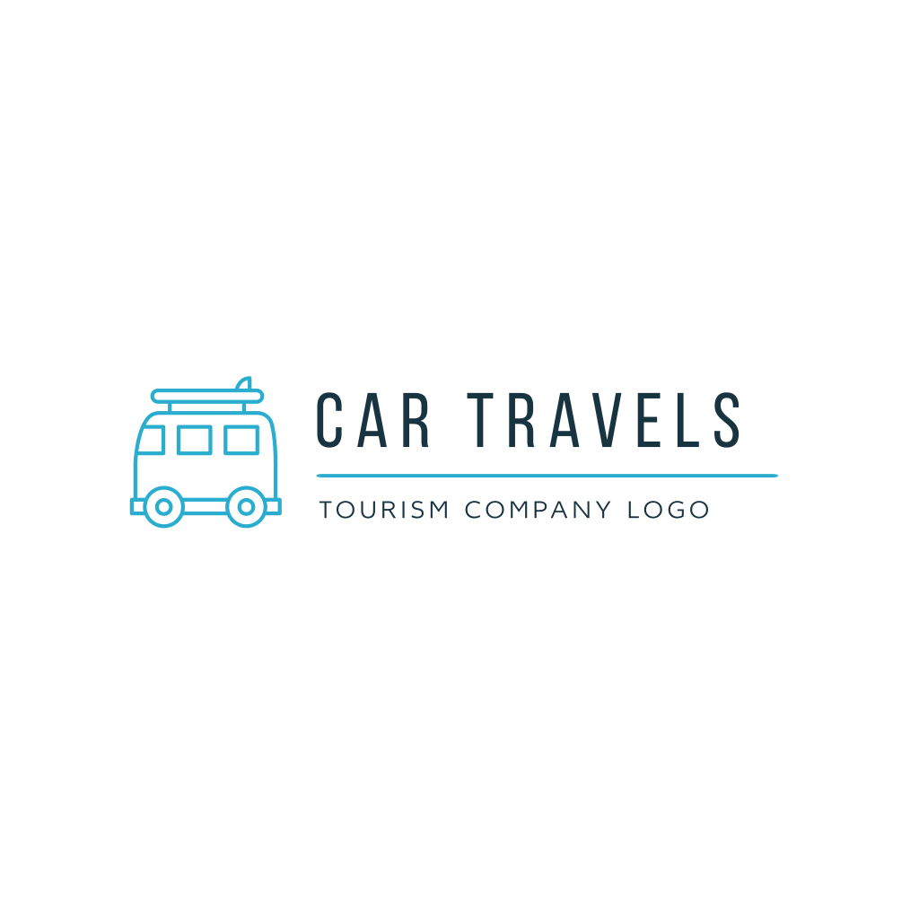Синий Автобус Путешествия Логотип