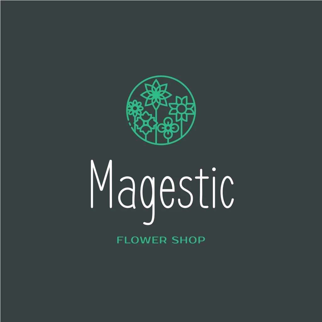 Logo De Fleurs Turquoise