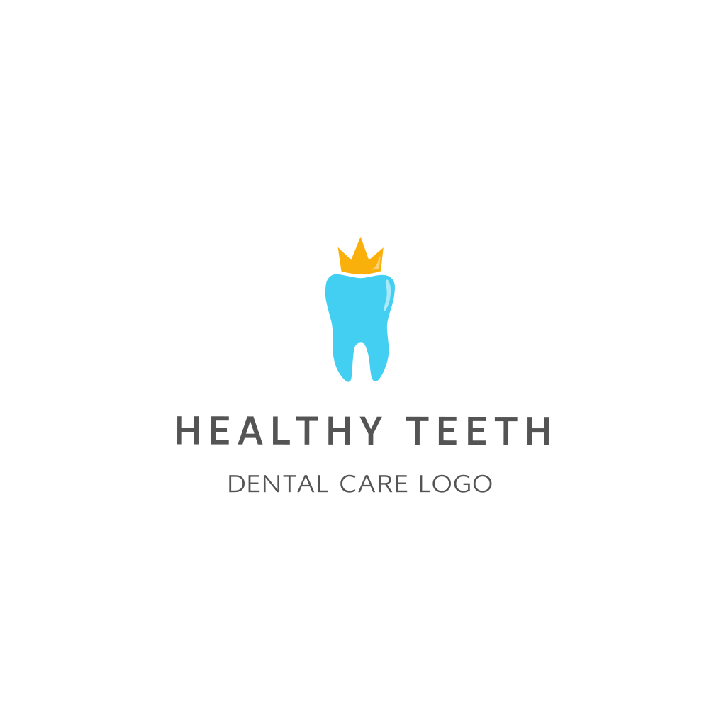 Tooth with Crown logo Tooth with Crown logo