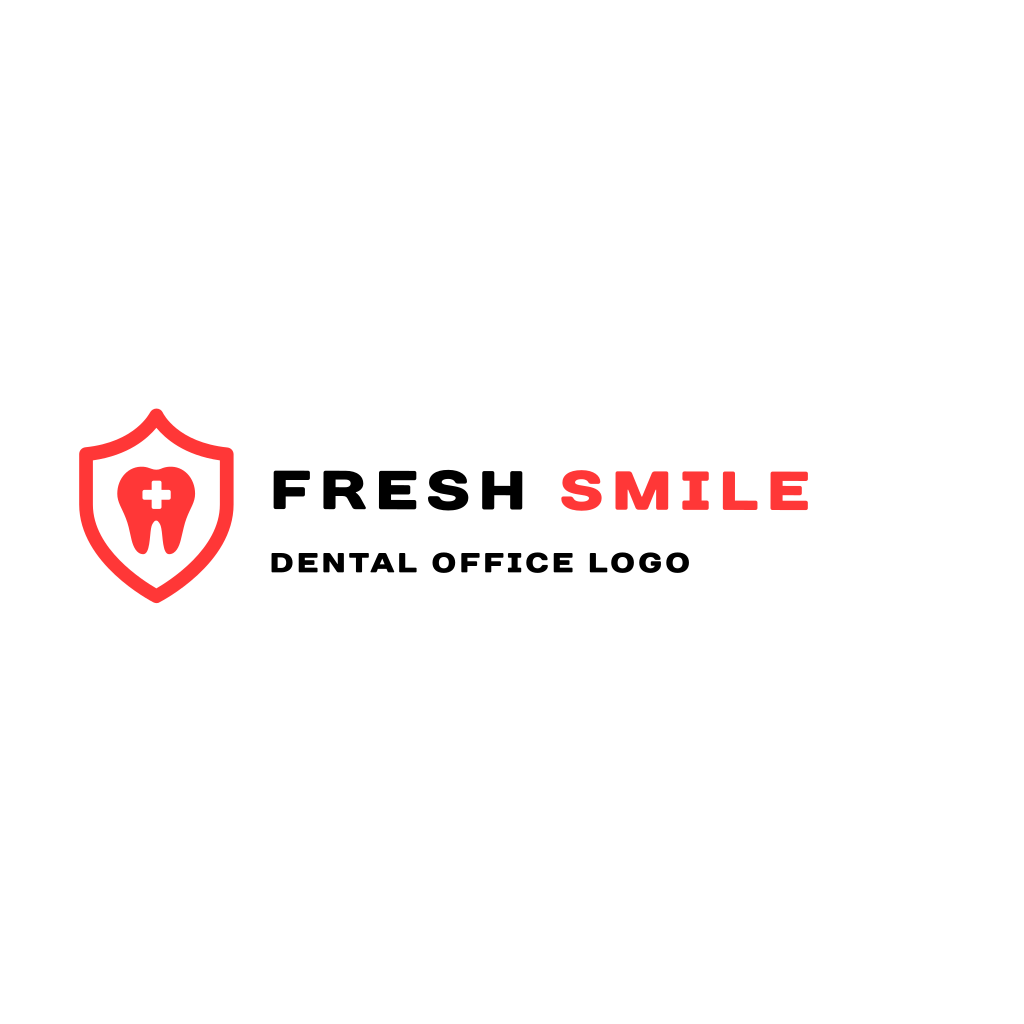 Зуб Красный Щит Логотип