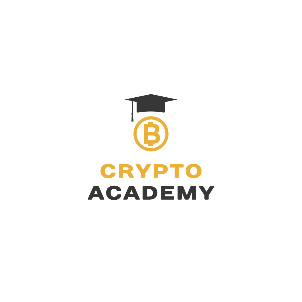 Graduate Cap & Bitcoin logo Graduate Cap & Bitcoin logo