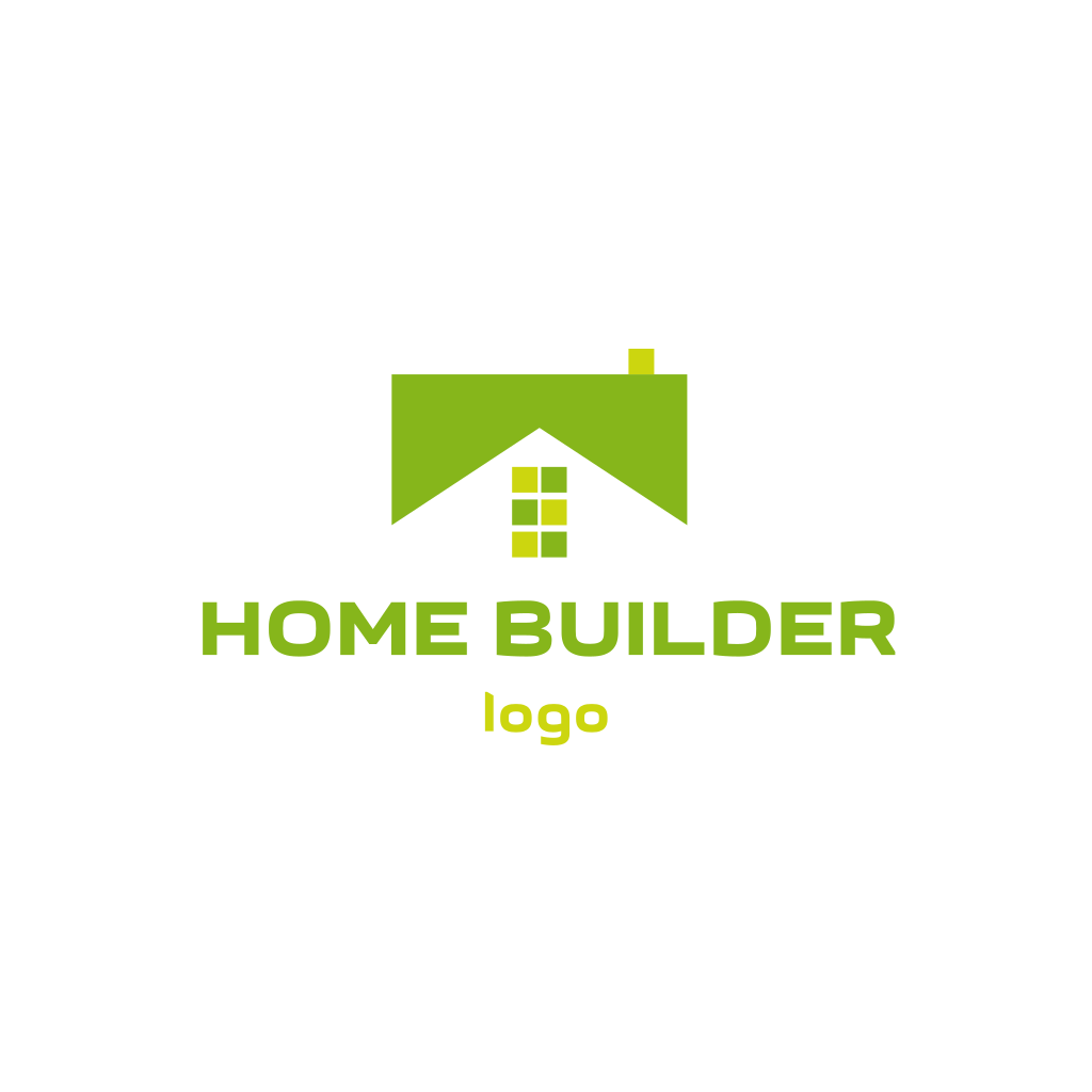 Logotipo Da Casa De Telhado Verde