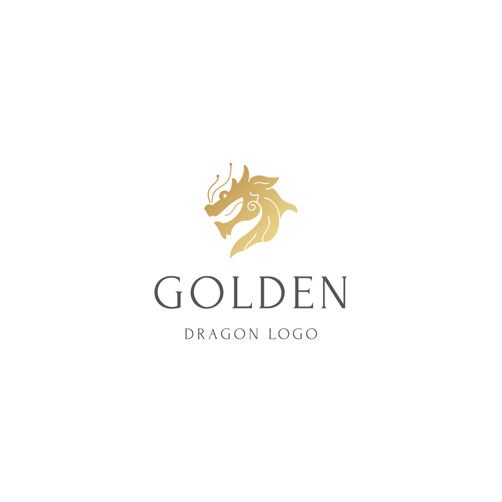 Goldenes Drachenlogo