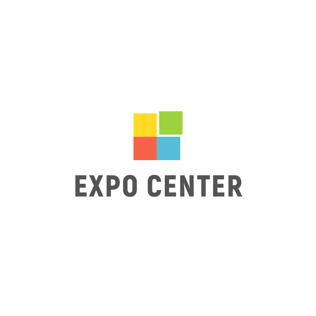 Logotipo Do Centro De Quadrados Coloridos
