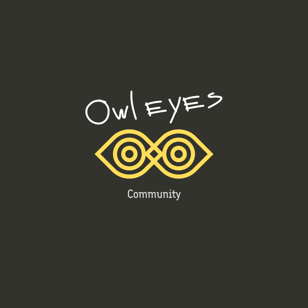 Geometrische Augen Eule Logo