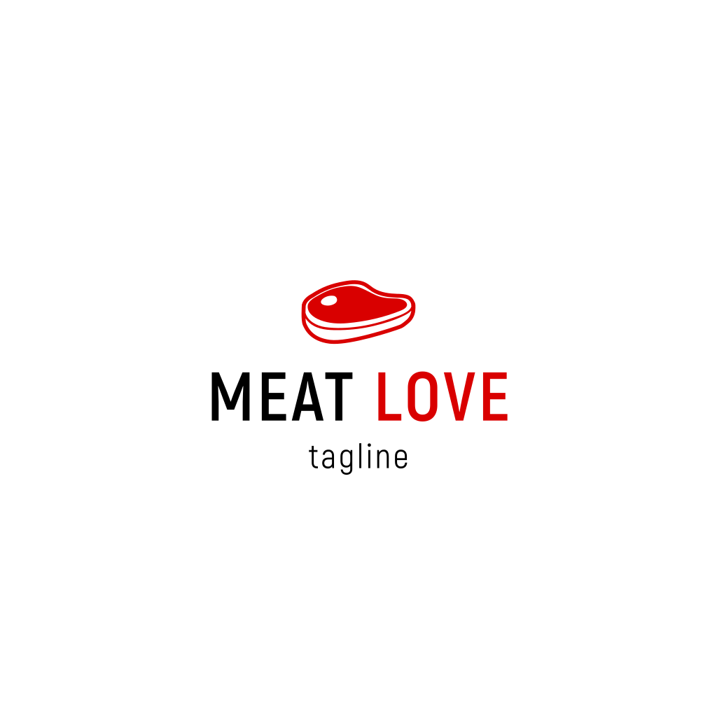Стейк Мясо Логотип