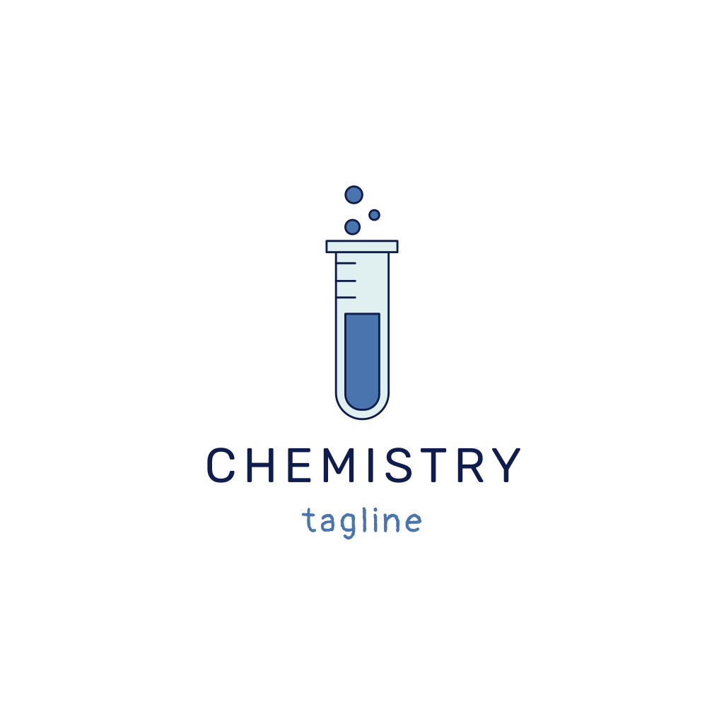 Logotipo De Química De Tubo De Ensayo