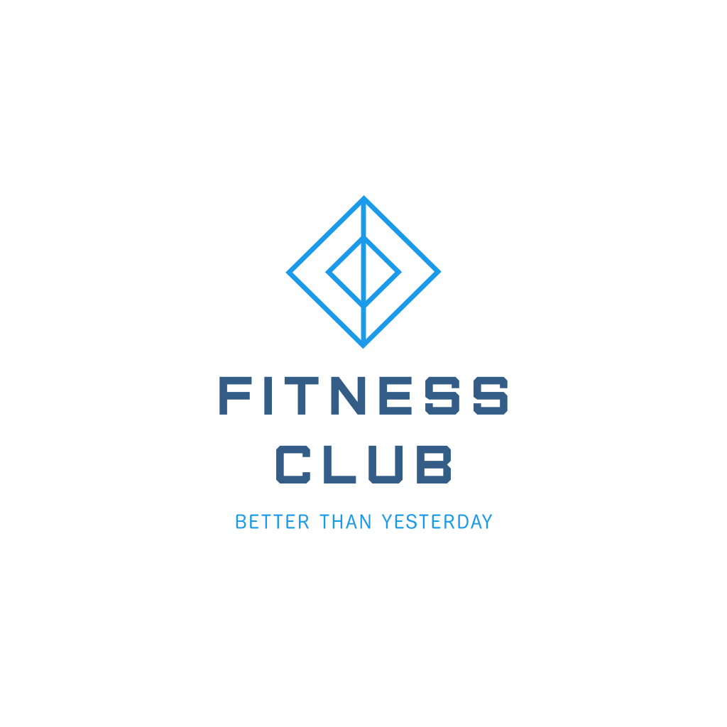 Blaues Rauten-fitness-logo