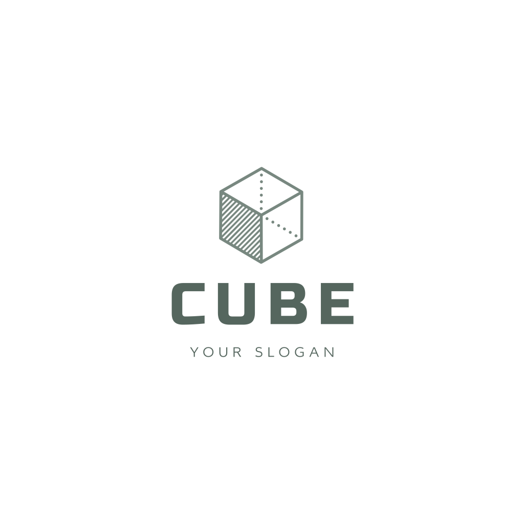 Logo Minimaliste De Cube