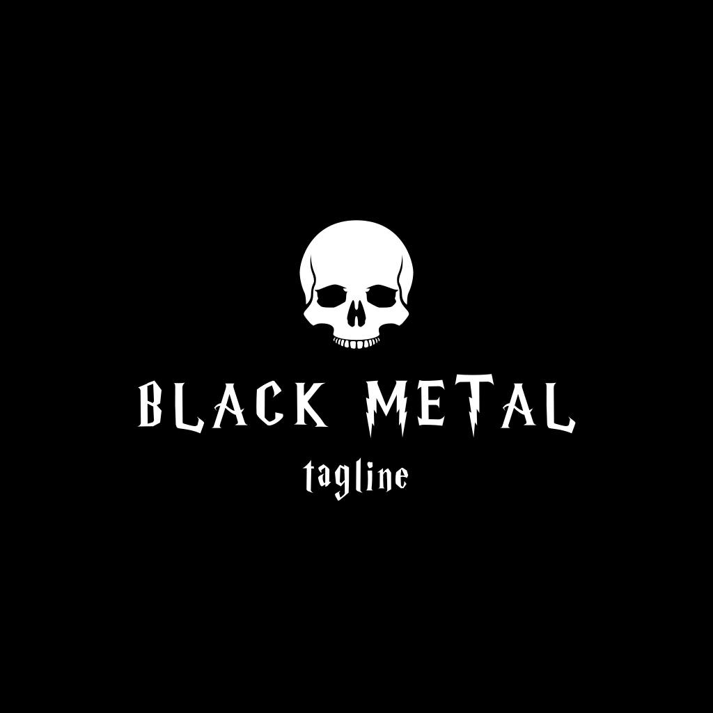 Logotipo De Calavera De Metal