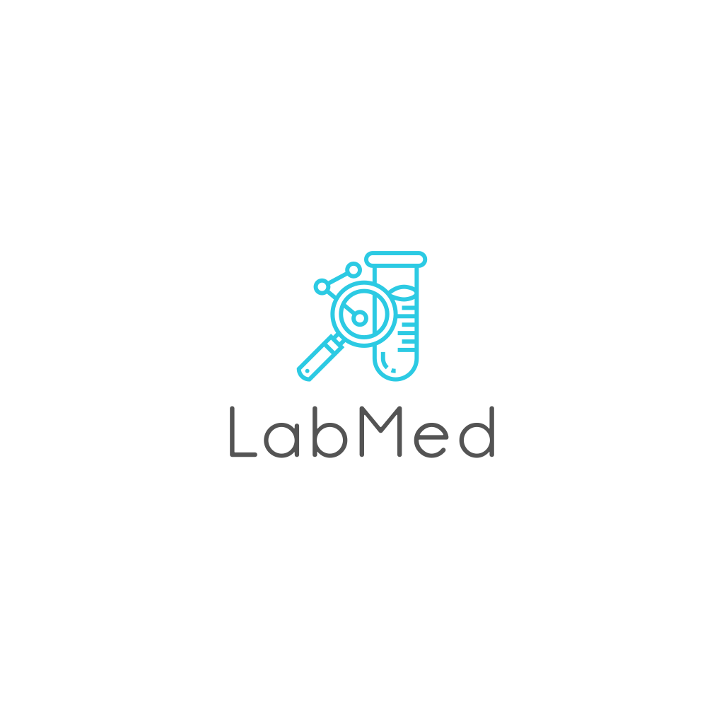 Test tube & Magnifier logo Test tube & Magnifier logo