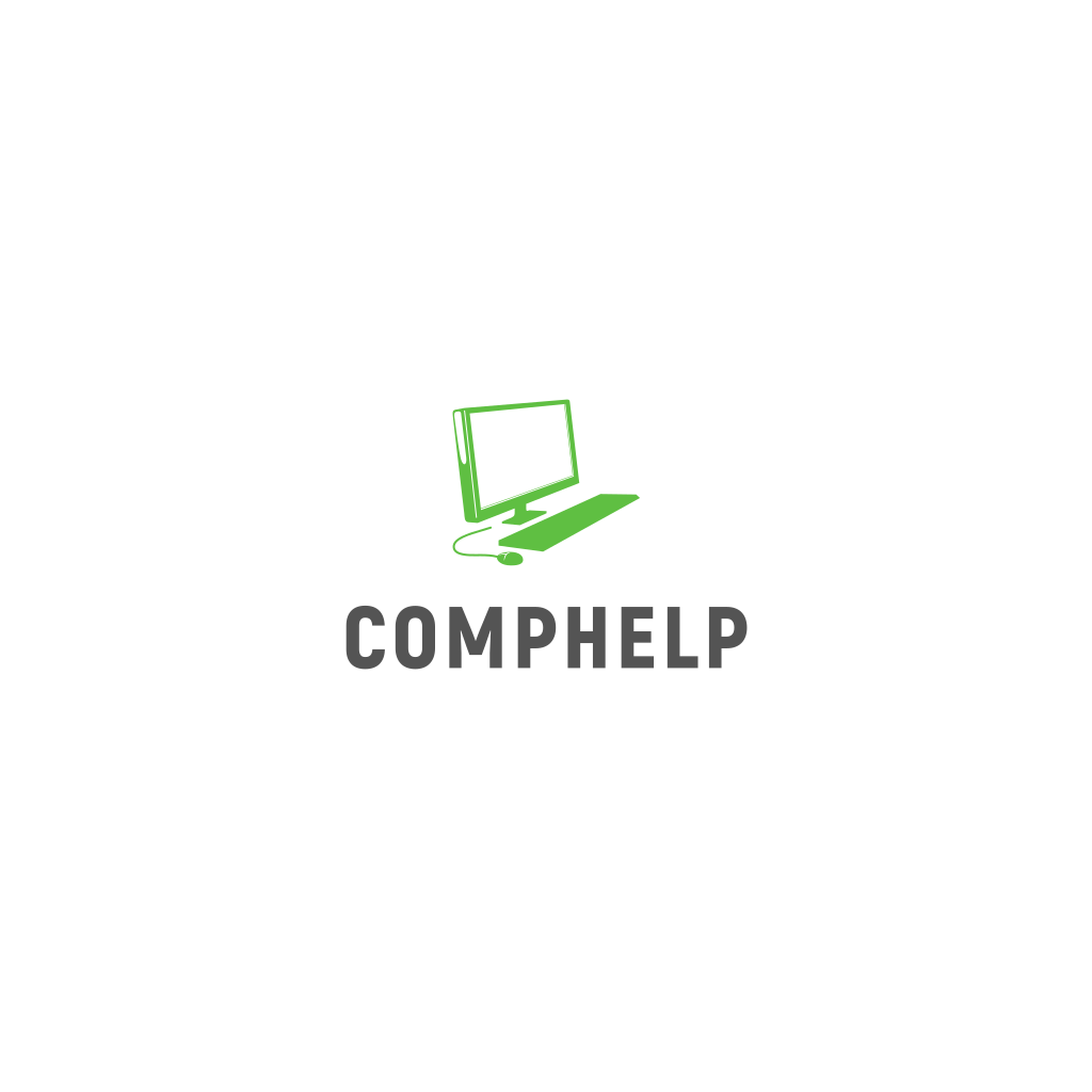 Grünes Computerlogo