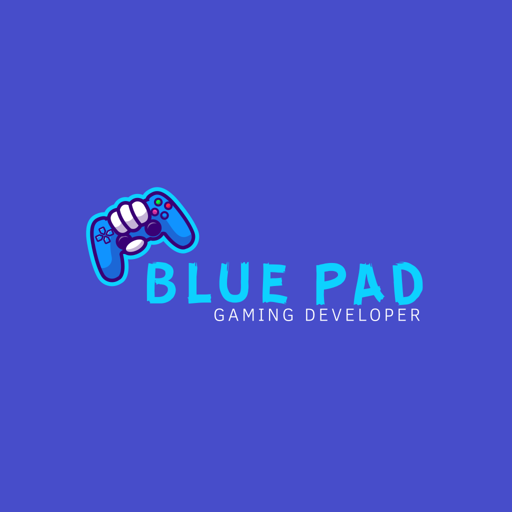 Синий Геймпад Игровой Логотип
