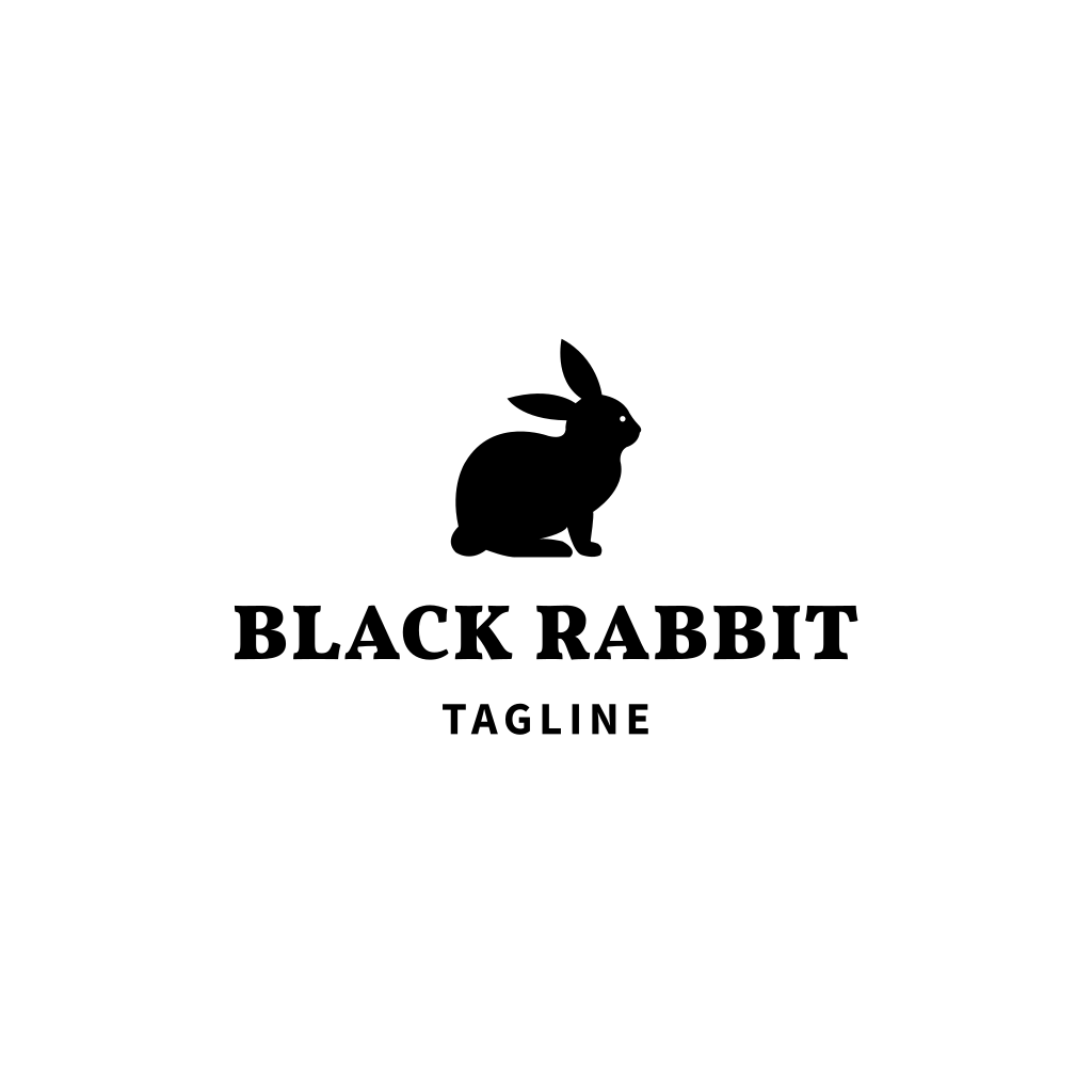 Logo De Lapin Noir Logo De Lapin Noir