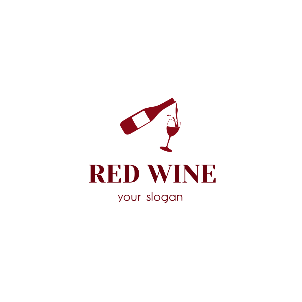 Logotipo Do Vinho Tinto