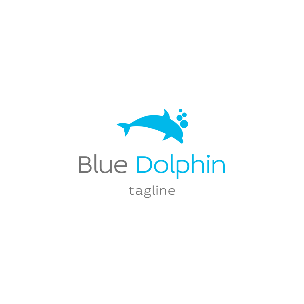 Blaues Delphin-logo