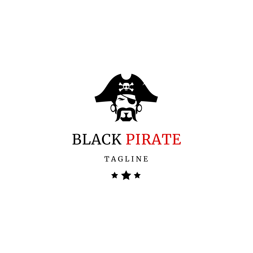 Schwarzes Piratenlogo