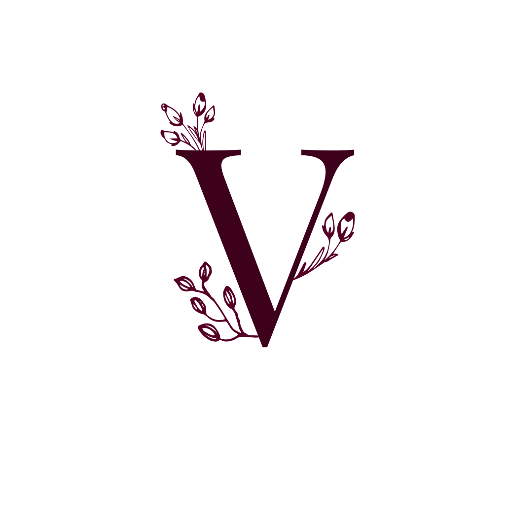 Dekorativer Buchstabe V Logo