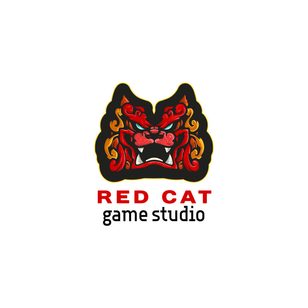 Rotes Katzen-gaming-logo