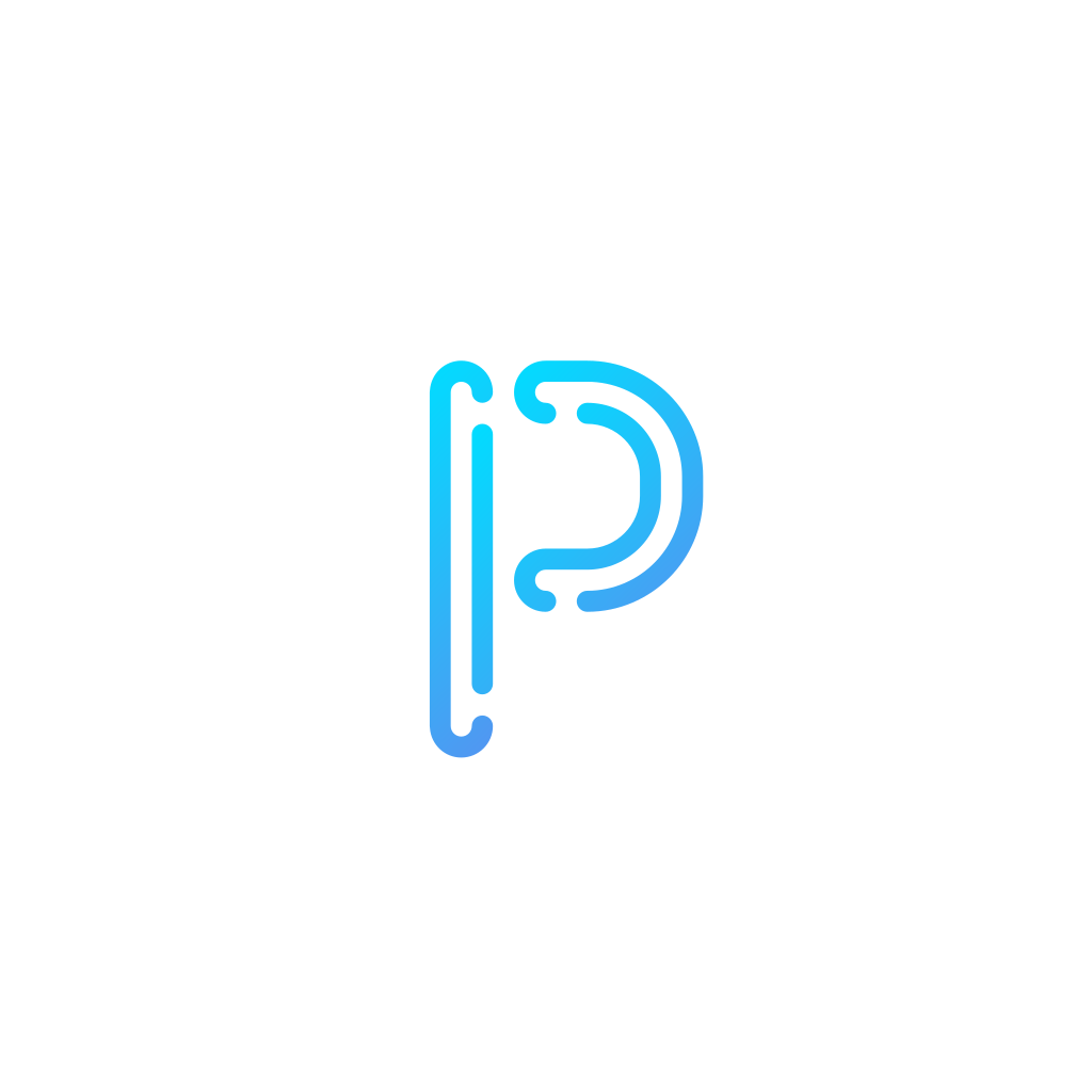 Logotipo Gradiente Letra P Logotipo Gradiente Letra P