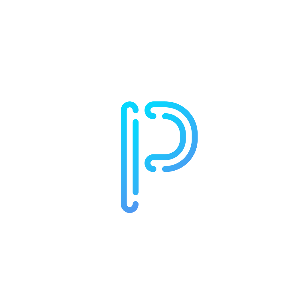 Lettera P Logo Sfumato