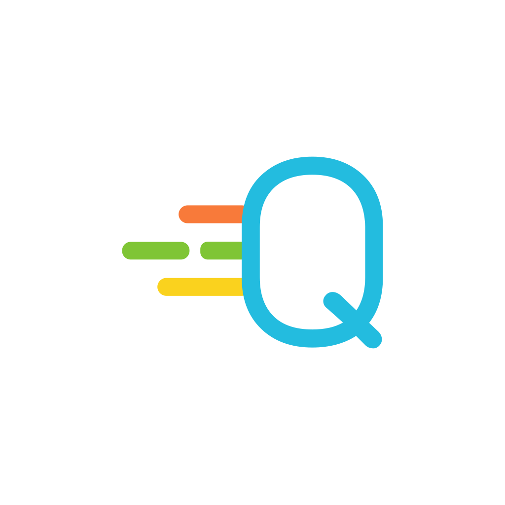 Logotipo Da Letra Q Azul