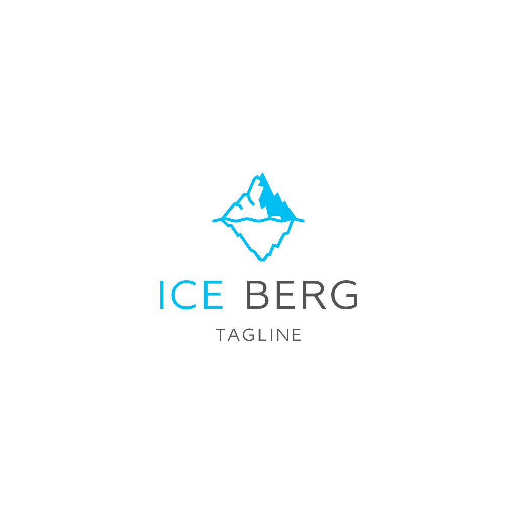 Logotipo Do Iceberg Azul