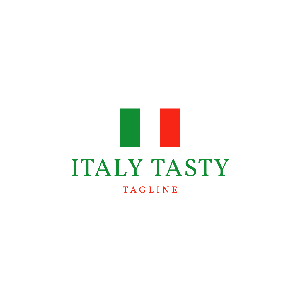 Italien Flagge Restaurant Logo