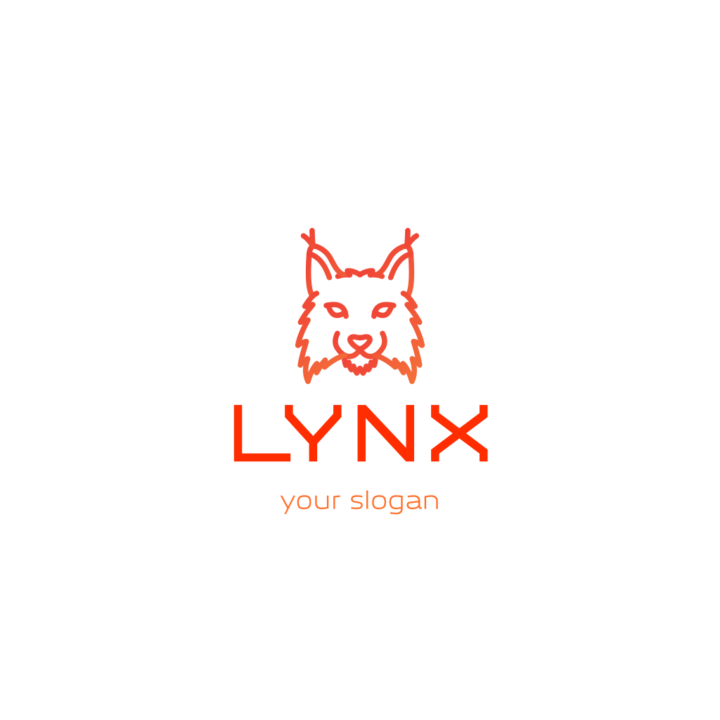 Logo Lynx Tête Orange