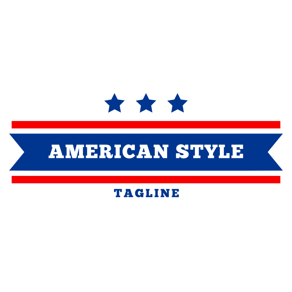 Logo De Magasin De Drapeau Américain