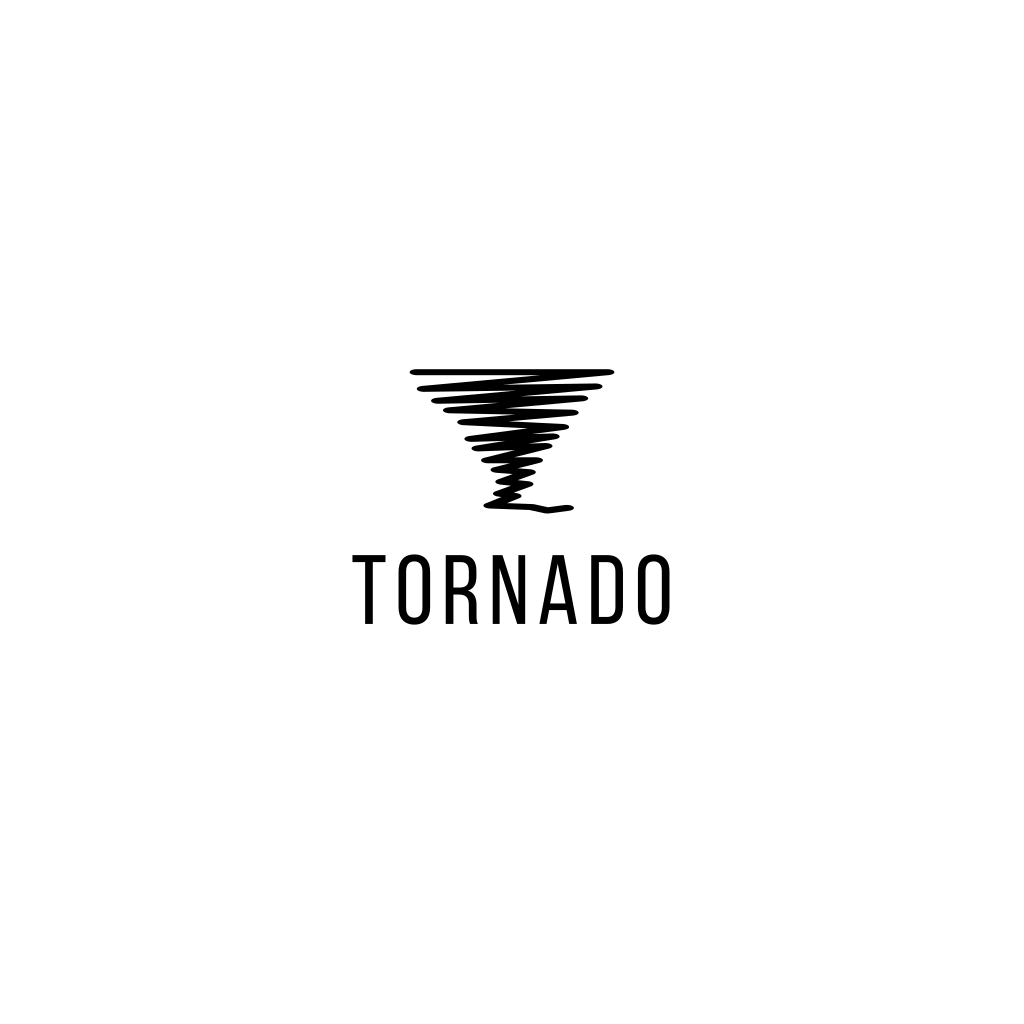 Logotipo Do Tornado Preto