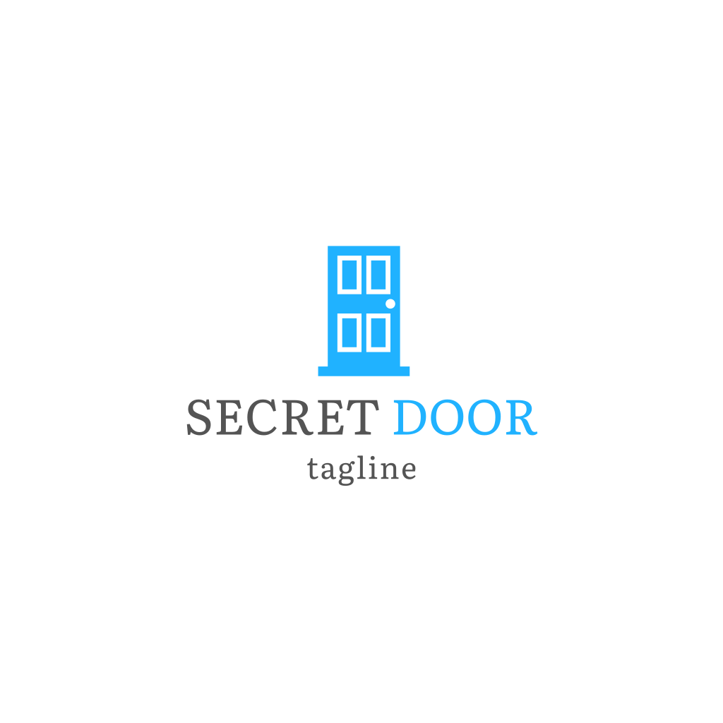 Синий Логотип Двери