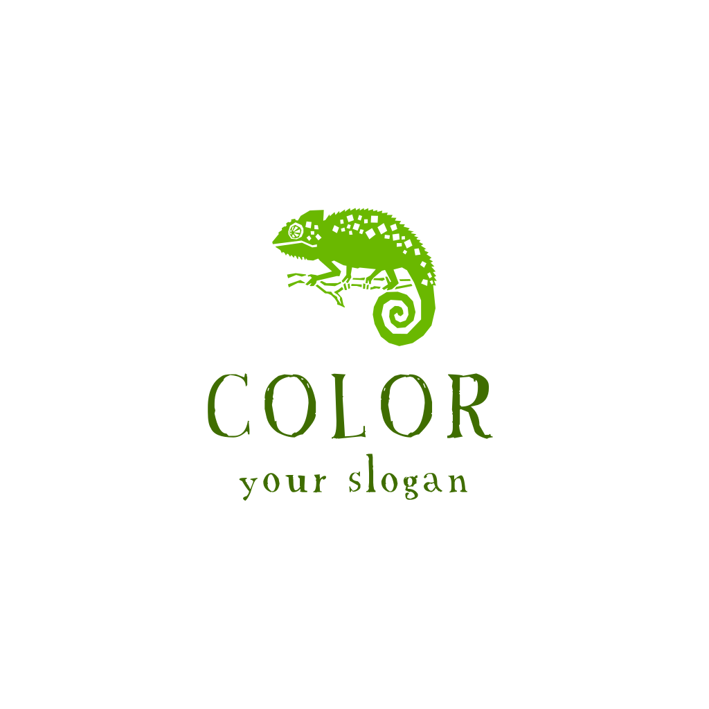 Зеленый Хамелеон Логотип