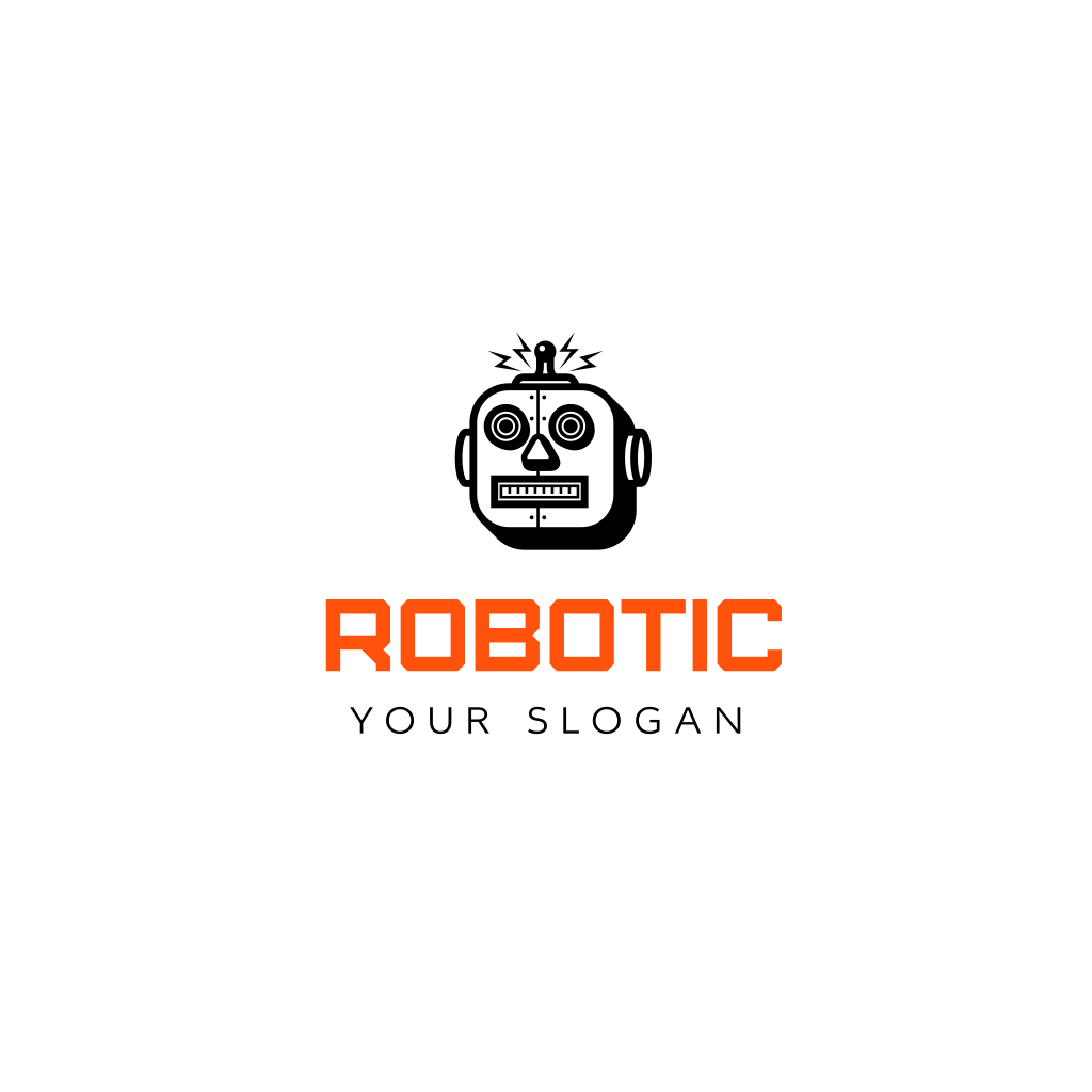 Лицо Робот Логотип