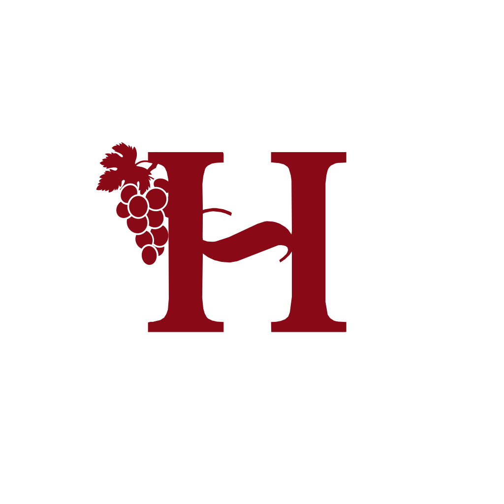 Logotipo Da Letra H E Uvas