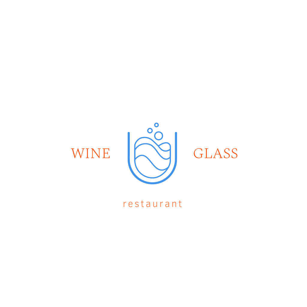 Glass with Water Abstract logo
