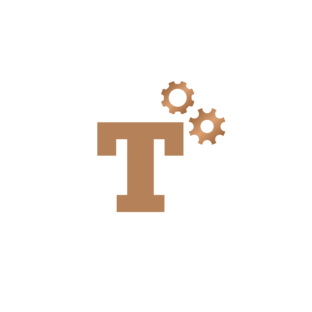 Буква T & Логотип Шестерни