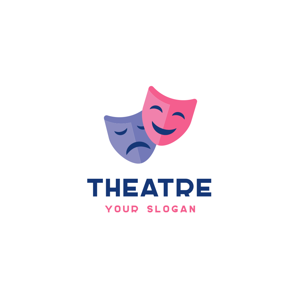 Logotipo De Dos Máscaras De Teatro