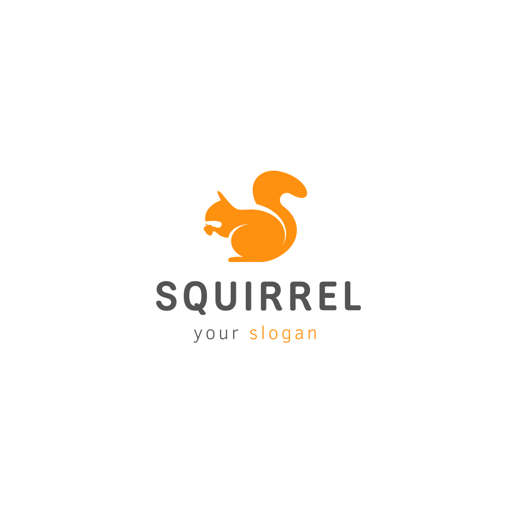 Orange Eichhörnchen Logo