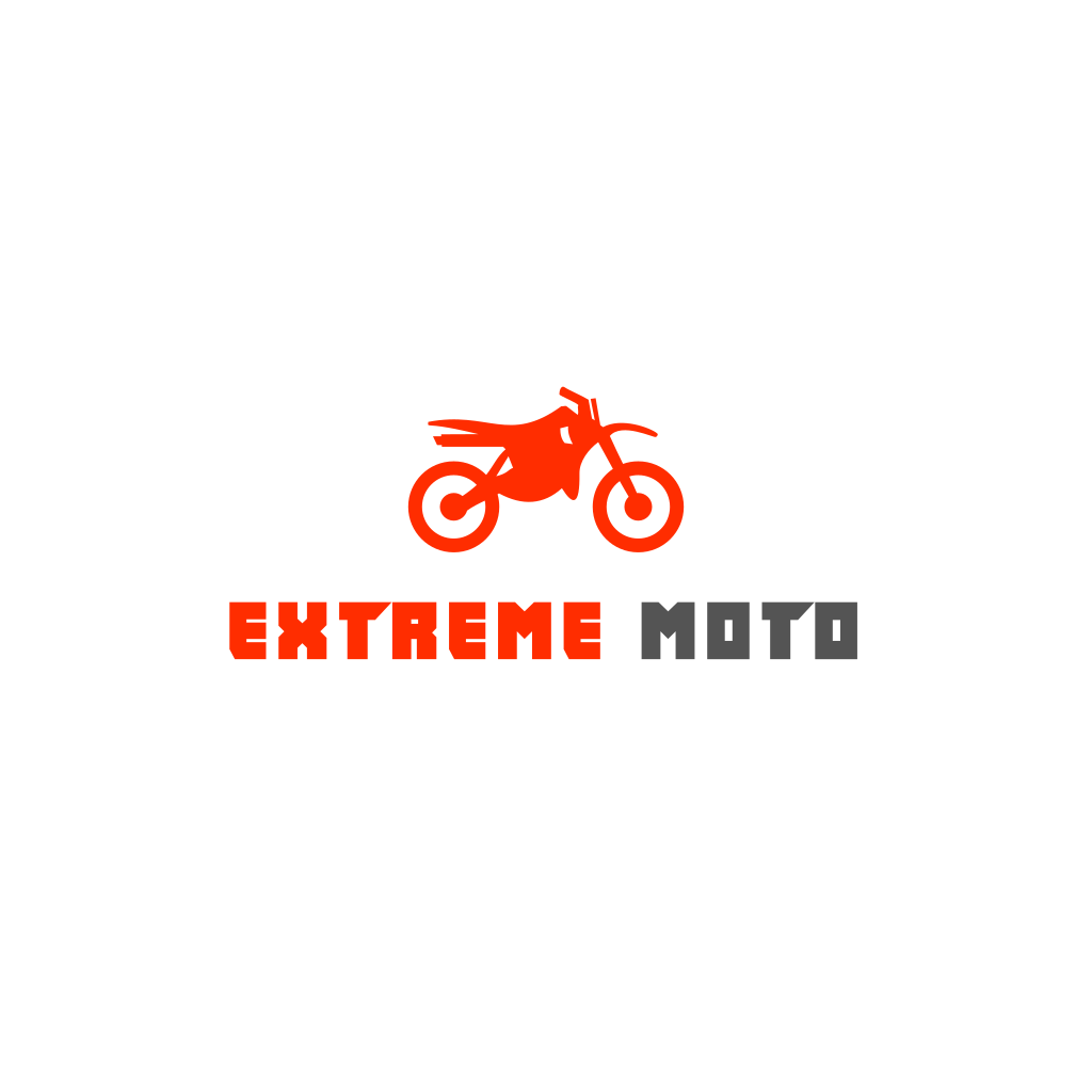 Красный Мотоцикл Логотип Красный Мотоцикл Логотип