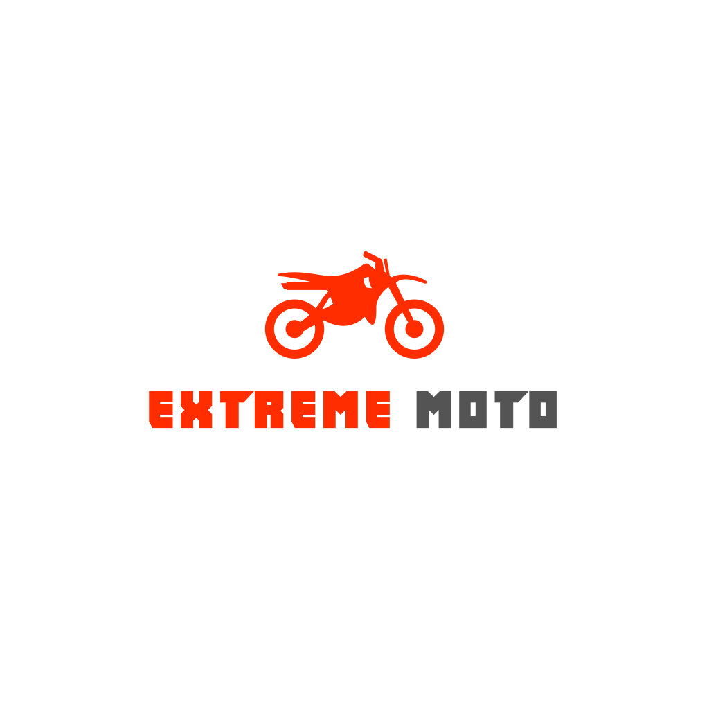 Design de logotipo de jogo de corrida de motocicleta