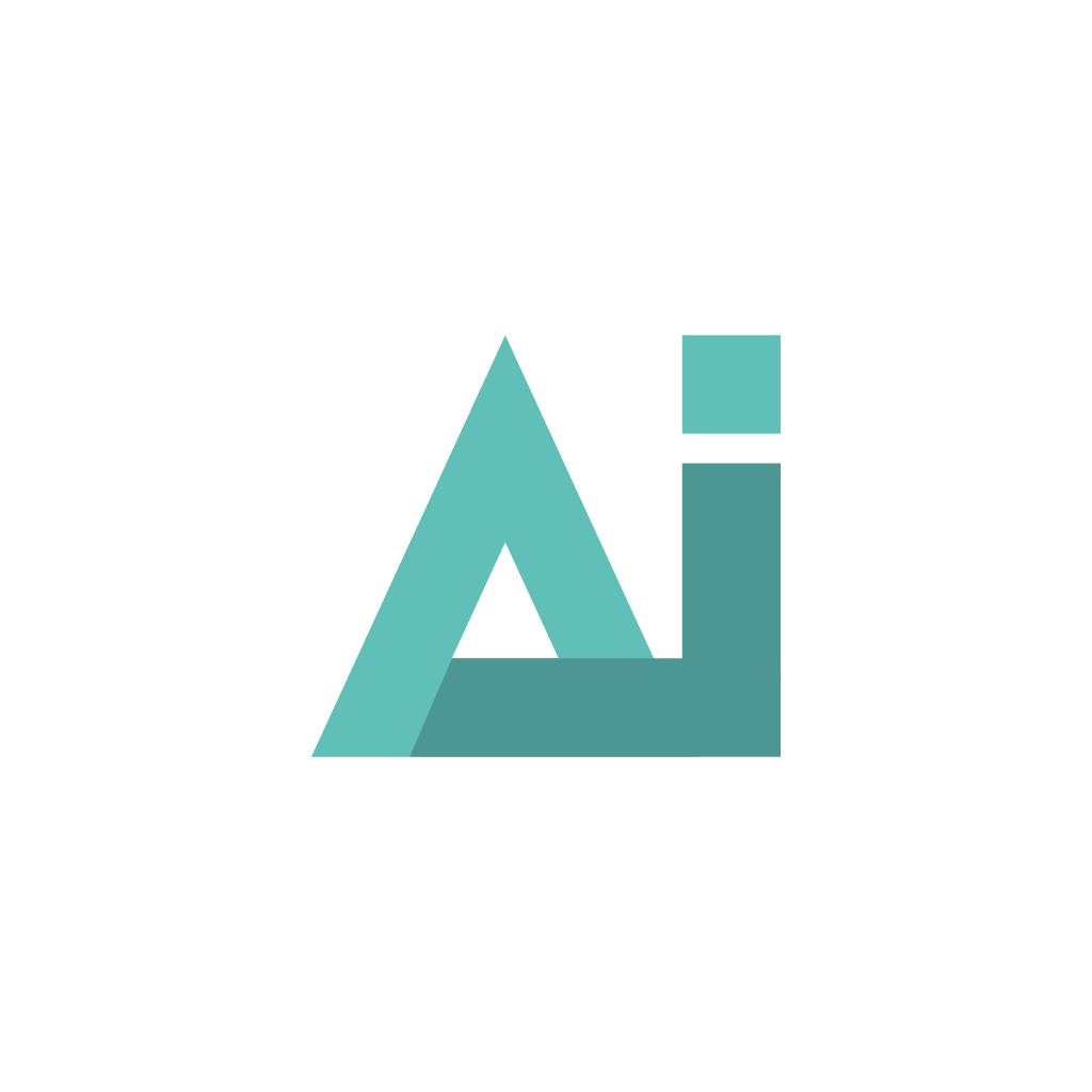 Монограмма A & I Бирюзовый Логотип