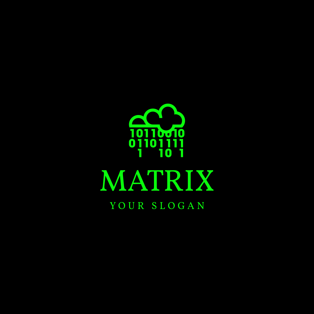 Логотип Облака И Кодовой Матрицы