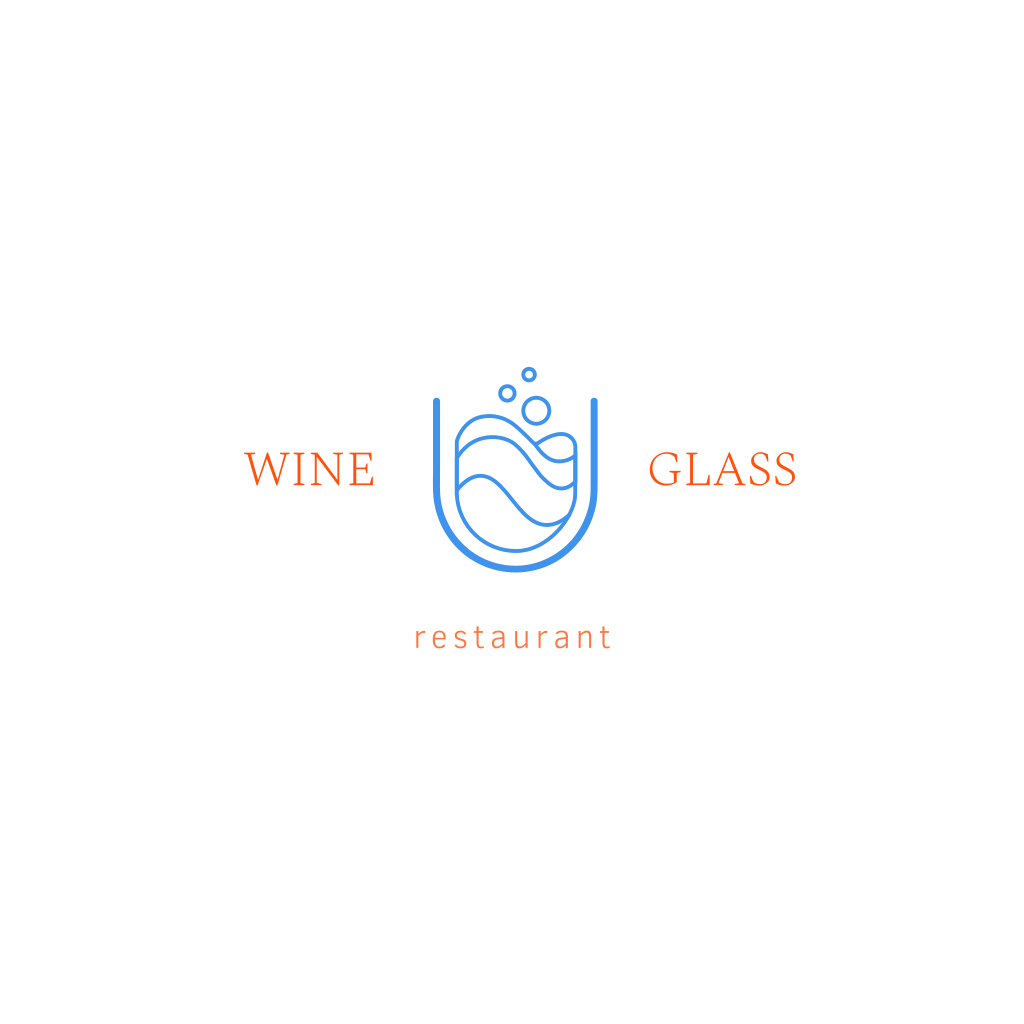 Glass with Water Abstract logo Glass with Water Abstract logo
