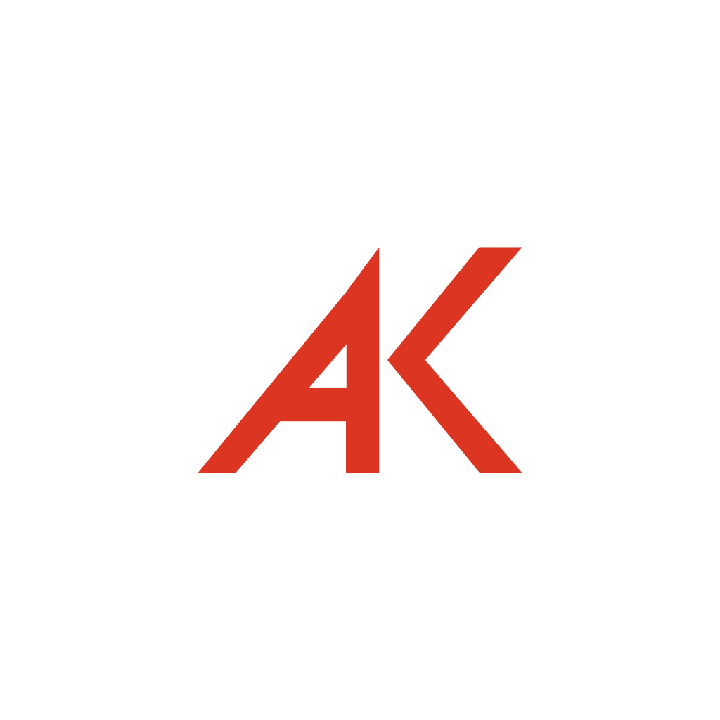 Монограмма A & K Красный Логотип