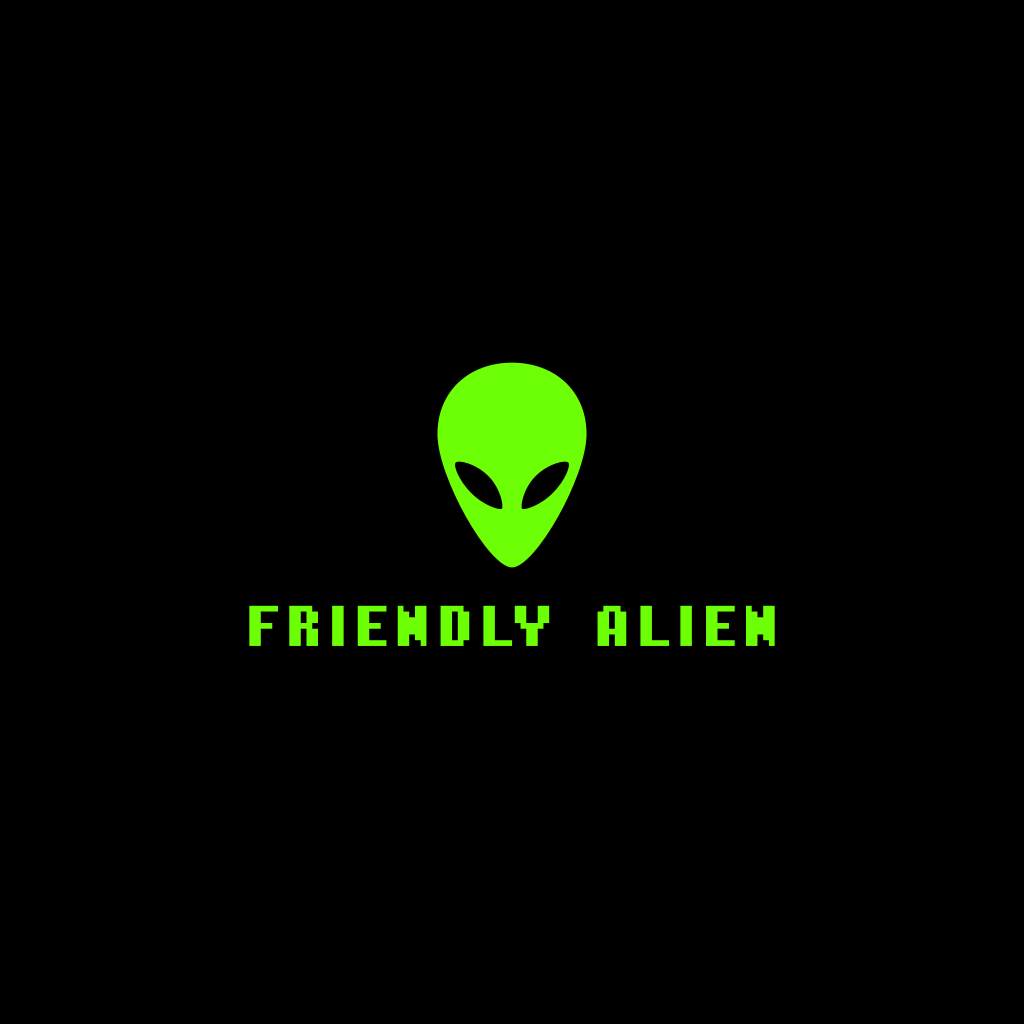 Logotipo do alienígena verde