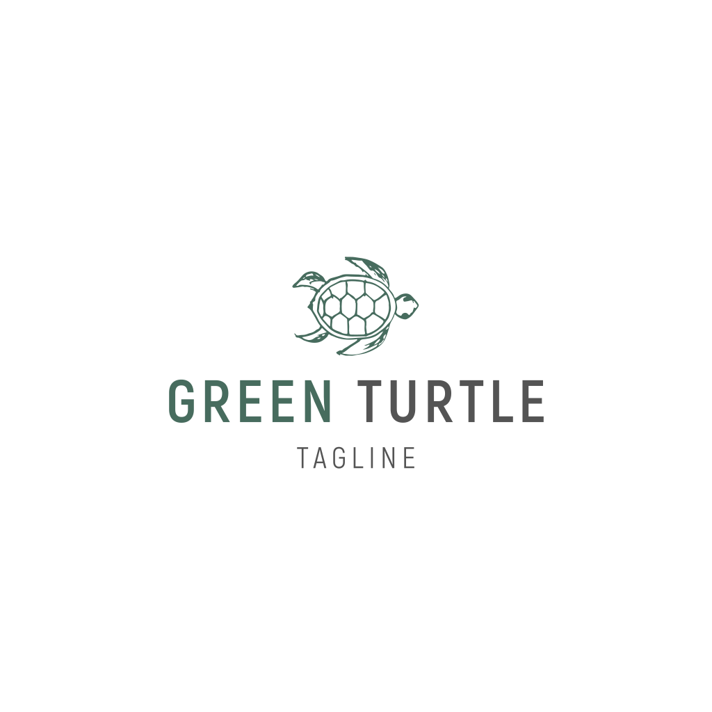 Grünes Schildkrötenlogo