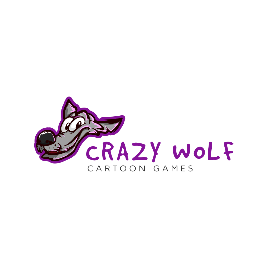Wolf Karikatur Logo